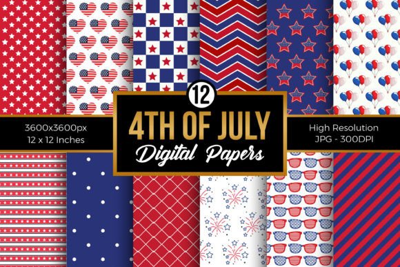 4th of July Digital Papers: A Versatile Resource for Creative and Professional Projects