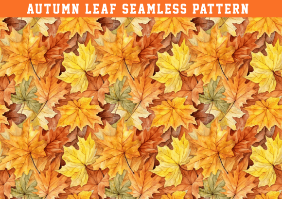 Antumn Leaf Seamless Pattern