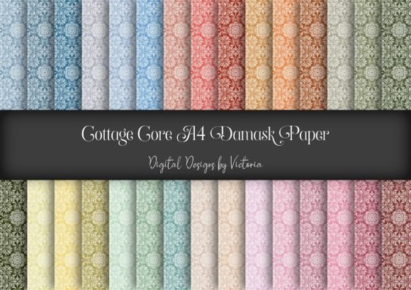 Cottage Core Damask A4 Digital Paper: A Versatile Resource for Creative Projects