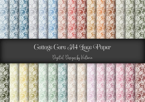 Cottage Core Lace A4 Digital Paper
