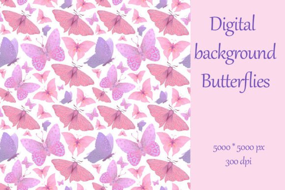 Digital Butterfly: A Versatile Watercolor Seamless Pattern for Creative Projects