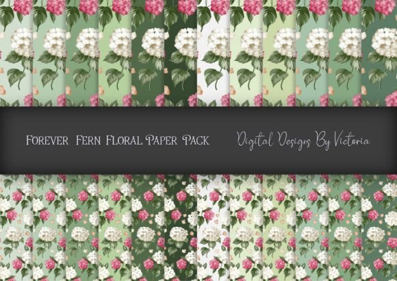 Forever Fern Floral Paper Pack: A Versatile Digital Resource for Creative Projects