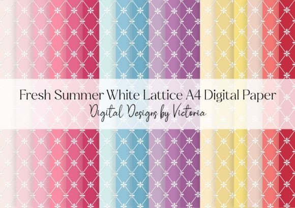 Fresh Summer White Floral Lattice A4: A Versatile Digital Paper Collection for Creative Projects
