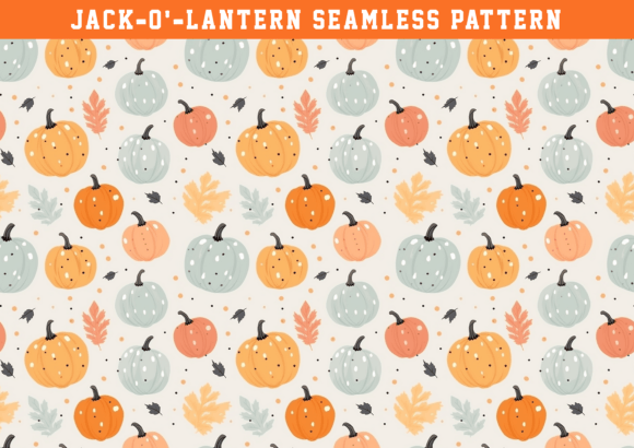 Halloween Jack-O-Lantern Seamless Texture