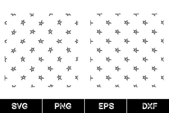 Hand Drawn Seamless Star Pattern SVG