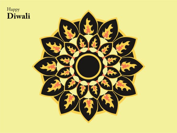 Happy Diwali Hindu Traditional Ornament