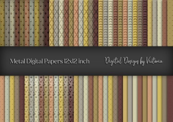 Metal Digital Papers 12x12 Inch