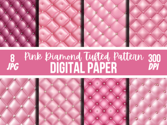 Pink Diamond Tufted Backgrounds Paper: A Versatile Choice for Creative Projects