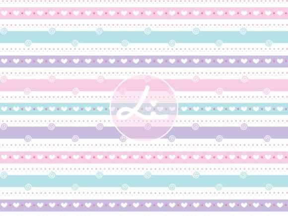 Seamless Pattern Pastel Love Line