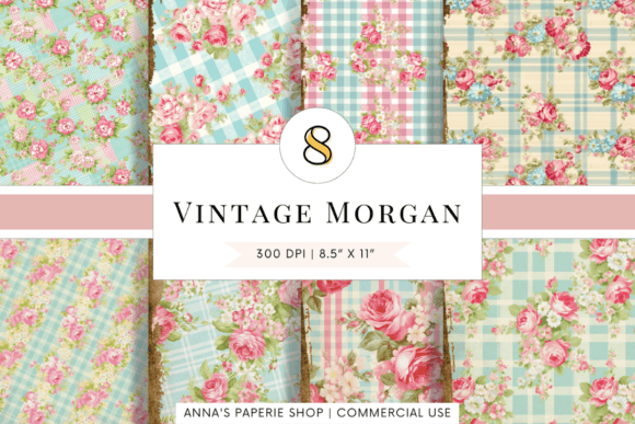 Shabby Chic Gingham Backgrounds, Retro: A Timeless Addition to Your Creative Projects