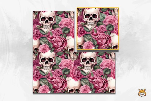 Skull and Rose Seamless Pattern: A Unique Blend of Elegance and Edge