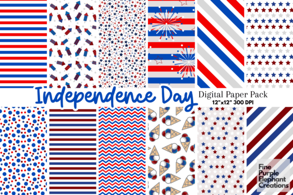 Spark Your Creativity with Patriotic Independence Day Digital Papers
