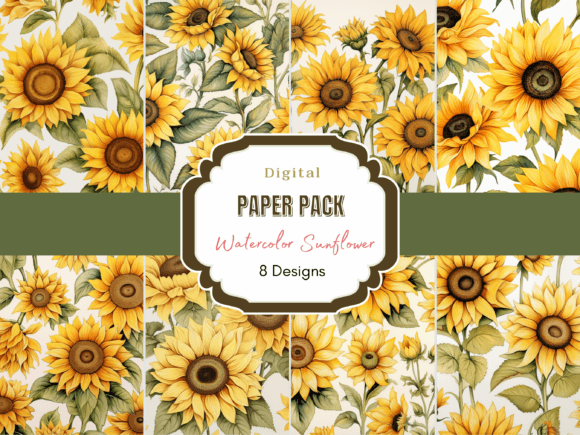 Sunflower Digital Paper Pack
