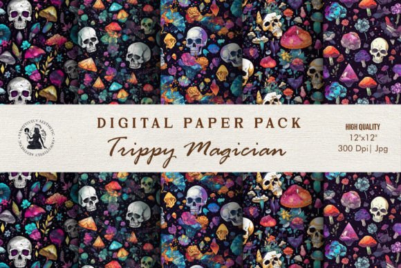 Trippy Magical Vibes Digital Paper: A Versatile Creative Resource for Designers and Crafters