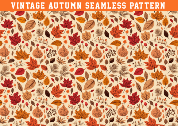 Vintage Autumn Seamless