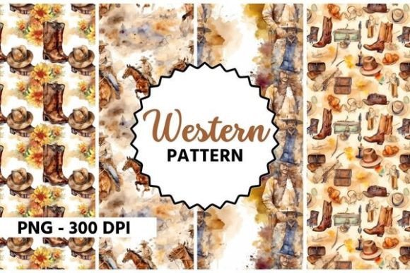 Watercolor Western Pattern